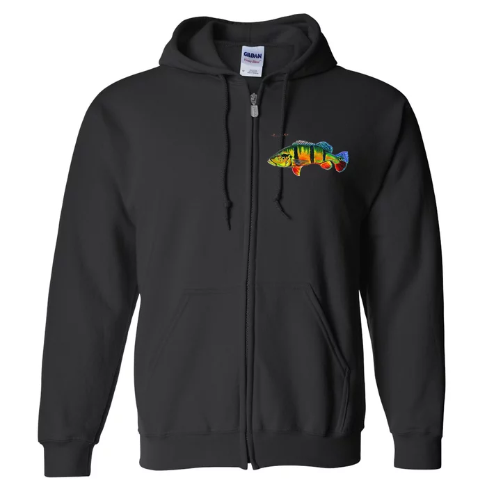 Peacock Bass Fishing Fish & Hoodies By Black Fly Full Zip Hoodie