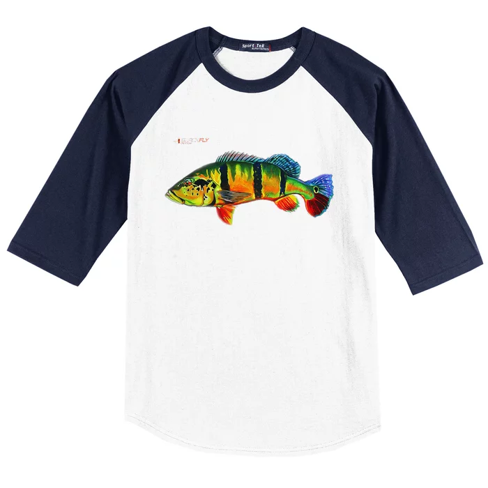 Peacock Bass Fishing Fish & Hoodies By Black Fly Baseball Sleeve Shirt