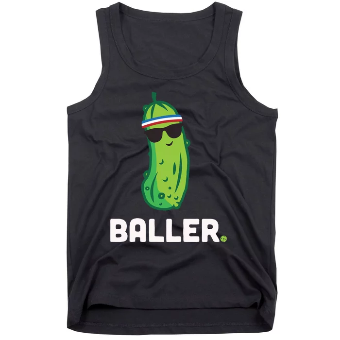 Pickle Baller Funny Pickleball Tank Top