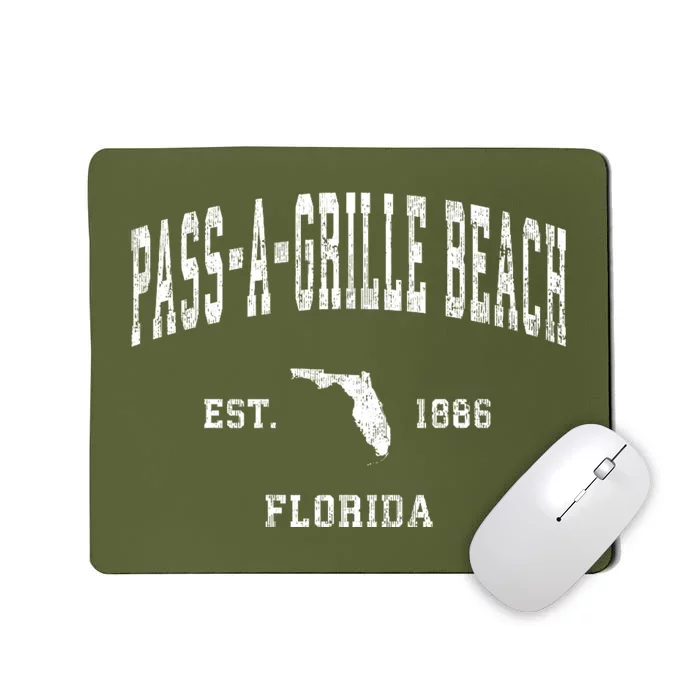 Passagrille Beach Florida Fl Vintage Athletic Mousepad