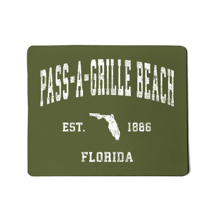 Passagrille Beach Florida Fl Vintage Athletic Mousepad