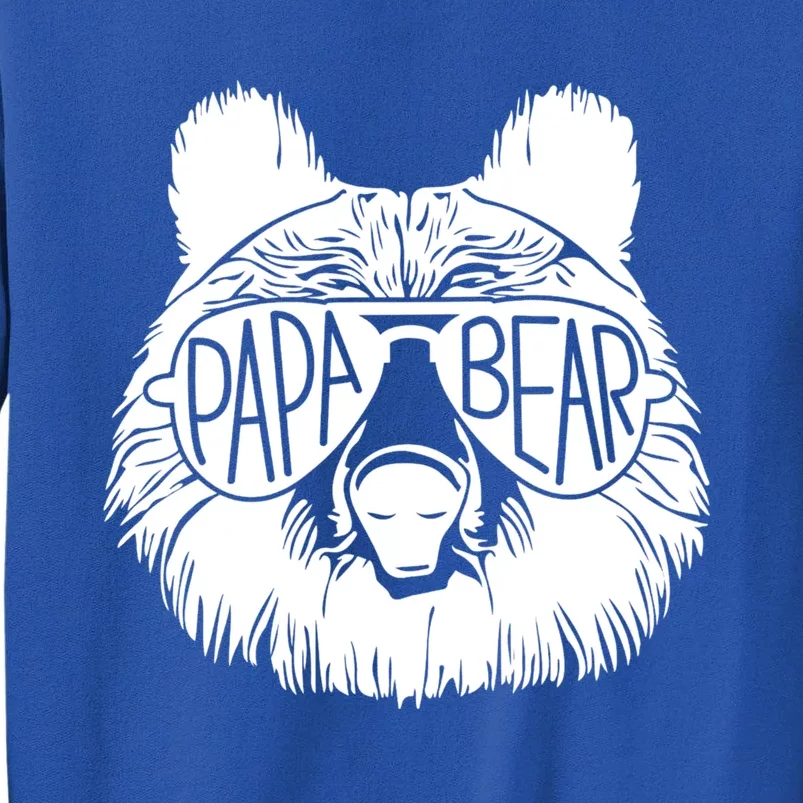 Papa Bear Face Sunglasses Papa Bear Lover FatherS Day Tall Sweatshirt