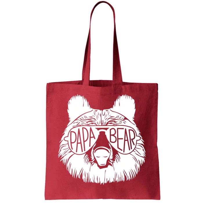 Papa Bear Face Sunglasses Papa Bear Lover FatherS Day Tote Bag