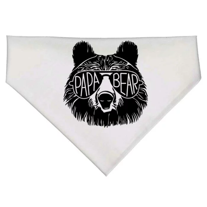 Papa Bear Face Sunglasses Papa Bear Lover FatherS Day USA-Made Doggie Bandana