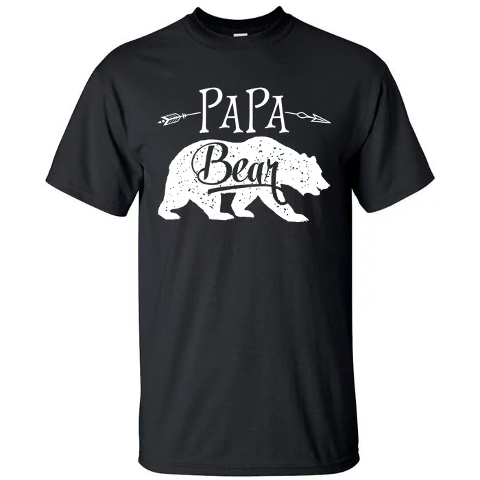 Papa Bear Fathers Day Family Matching Couple Tall T-Shirt