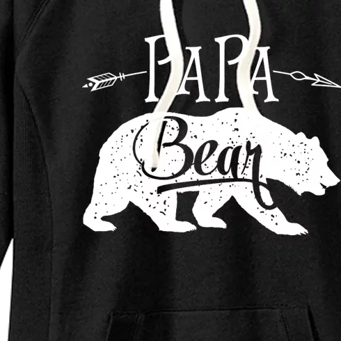 Papa Bear Fathers Day Family Matching Couple Women's Fleece Hoodie