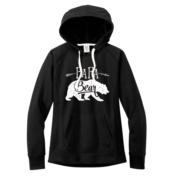 Papa Bear Fathers Day Family Matching Couple Women's Fleece Hoodie