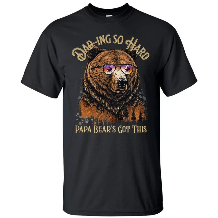 Papa Bear Funny Fathers Day Gift Tall T-Shirt