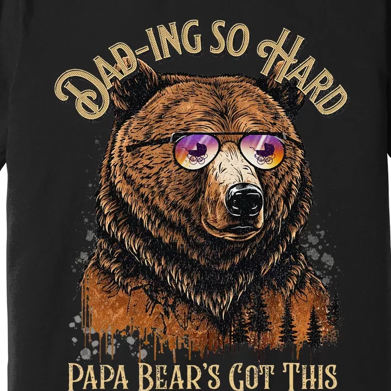 Papa Bear Funny Fathers Day Gift Premium T-Shirt