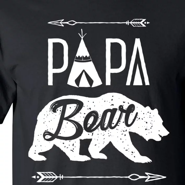 Papa Bear Fathers Day Family Matching Couple Tall T-Shirt