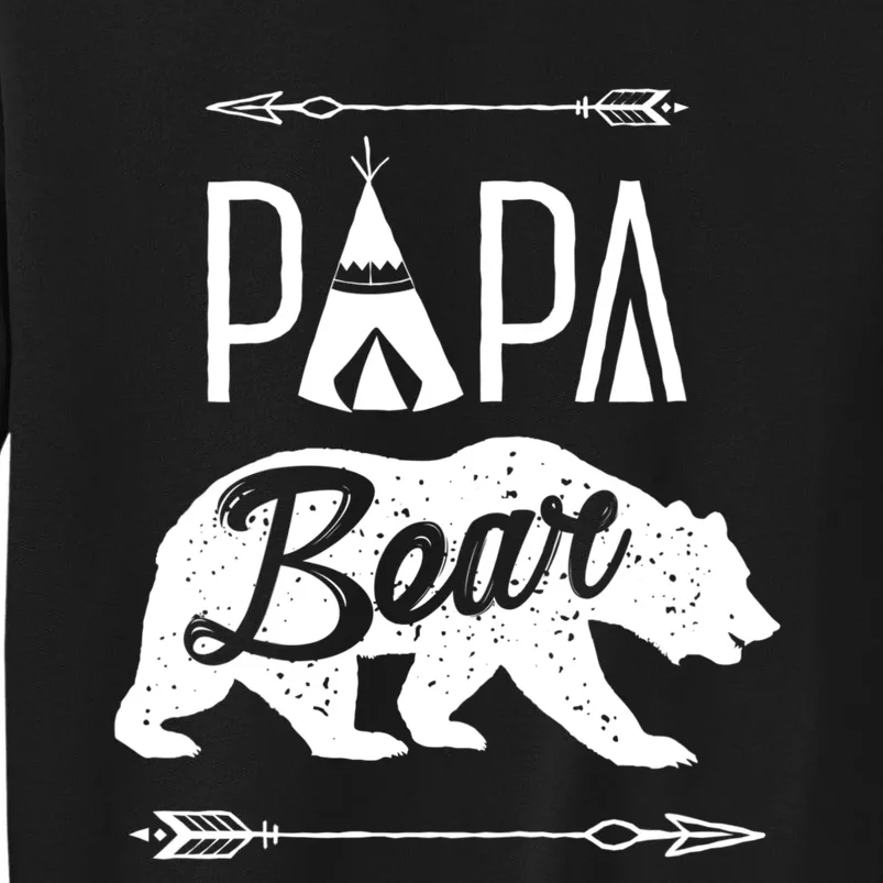 Papa Bear Fathers Day Family Matching Couple Tall Sweatshirt