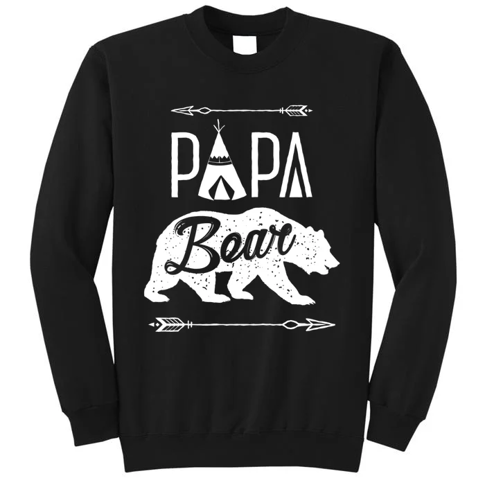 Papa Bear Fathers Day Family Matching Couple Tall Sweatshirt