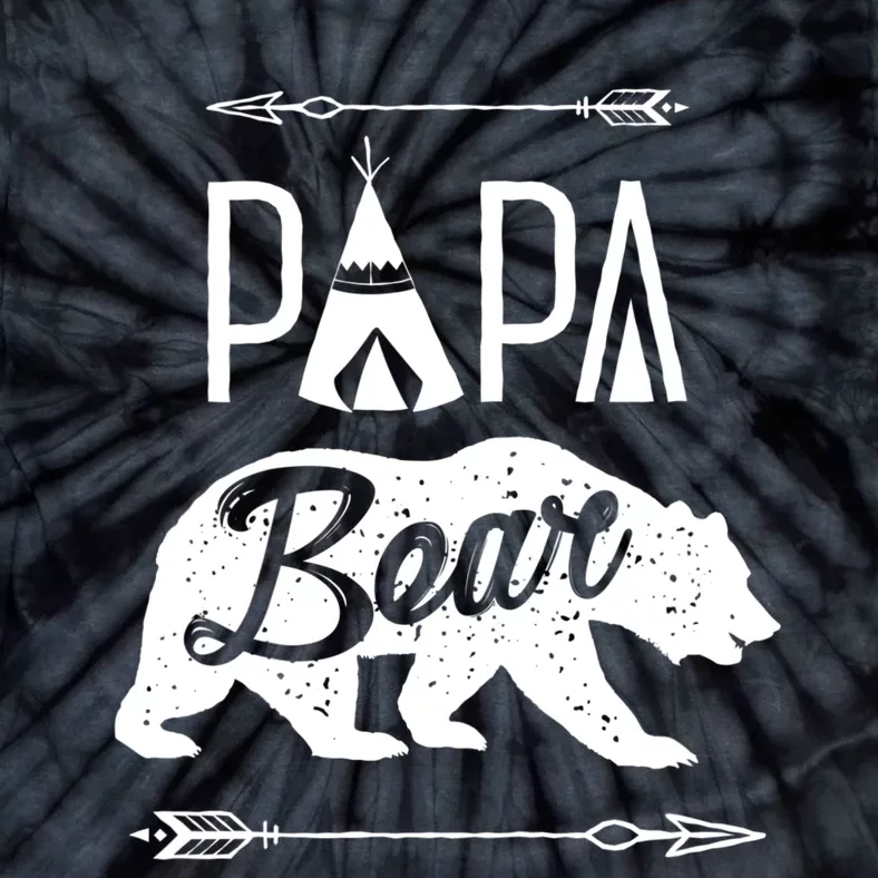 Papa Bear Fathers Day Family Matching Couple Tie-Dye T-Shirt