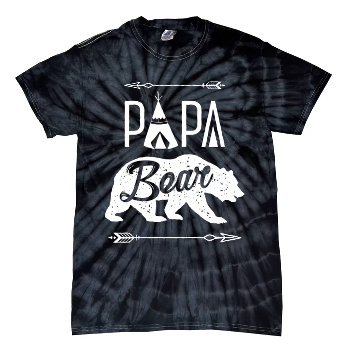 Papa Bear Fathers Day Family Matching Couple Tie-Dye T-Shirt