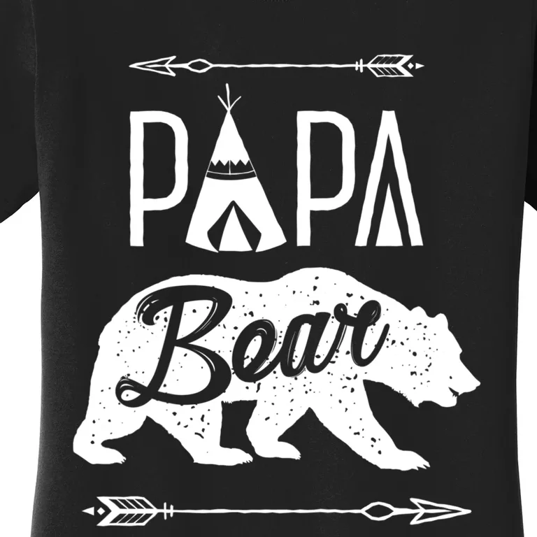 Papa Bear Fathers Day Family Matching Couple Women's T-Shirt