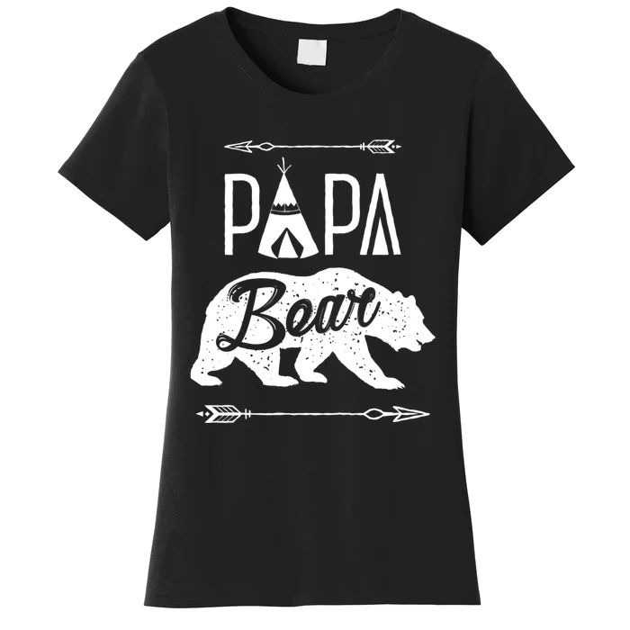 Papa Bear Fathers Day Family Matching Couple Women's T-Shirt