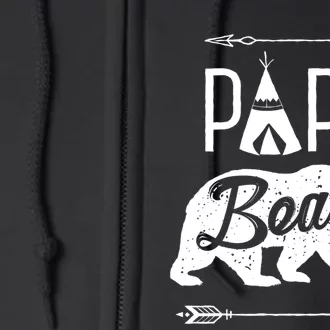 Papa Bear Fathers Day Family Matching Couple Full Zip Hoodie