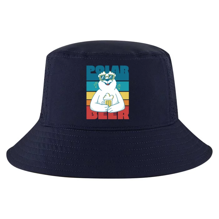 Polar Bear Funny Beer Lover Retro Sunset Cool Comfort Performance Bucket Hat