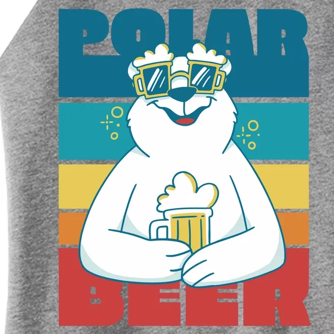 Polar Bear Funny Beer Lover Retro Sunset Women’s Perfect Tri Rocker Tank