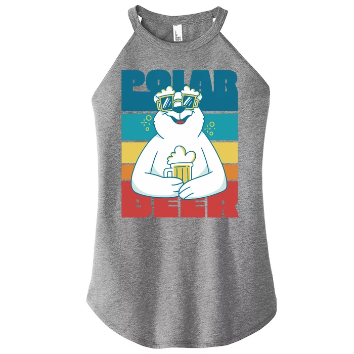 Polar Bear Funny Beer Lover Retro Sunset Women’s Perfect Tri Rocker Tank