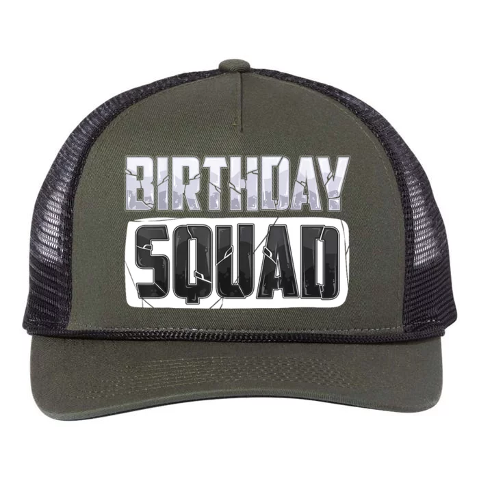 Party Birthday for Boy Birthday Squad Retro Rope Trucker Hat Cap