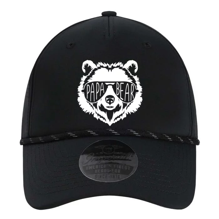 Papa Bear Face With Sunglasses Gift Performance The Dyno Cap