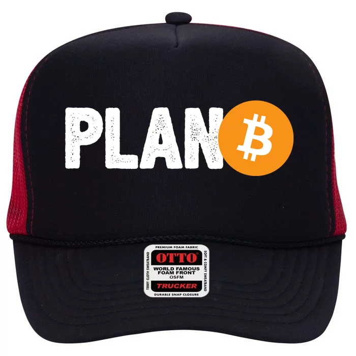 Plan B Funny Bitcoin High Crown Mesh Trucker Hat