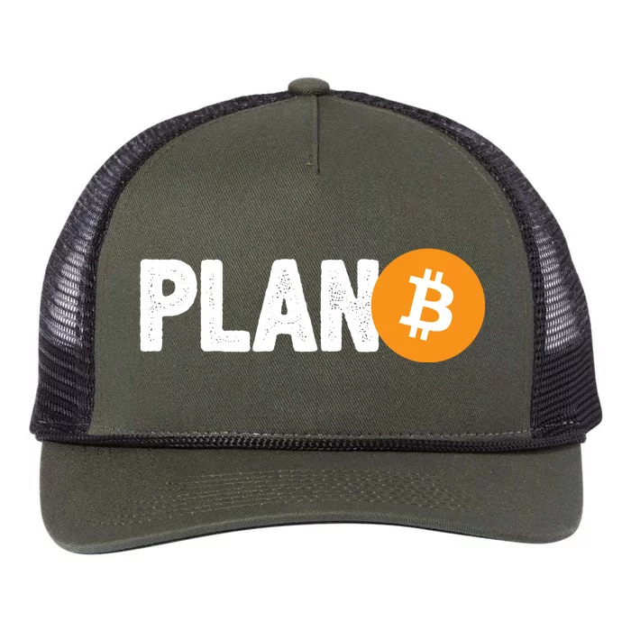 Plan B Funny Bitcoin Retro Rope Trucker Hat Cap