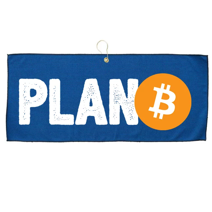 Plan B Funny Bitcoin Large Microfiber Waffle Golf Towel