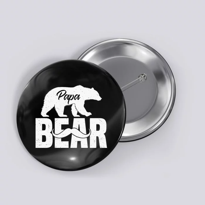 Papa Bear FatherS Day Graphic Button