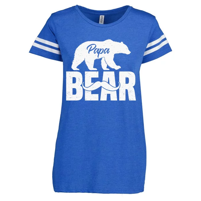 Papa Bear FatherS Day Graphic Enza Ladies Jersey Football T-Shirt