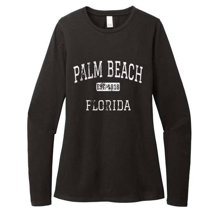 Palm Beach Florida FL Vintage Womens CVC Long Sleeve Shirt