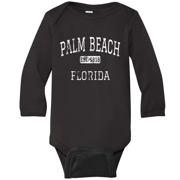 Palm Beach Florida FL Vintage Baby Long Sleeve Bodysuit