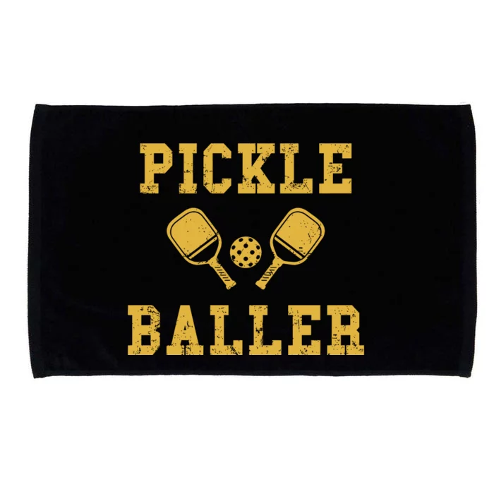 Pickle Baller Funny Sport Lover Microfiber Hand Towel