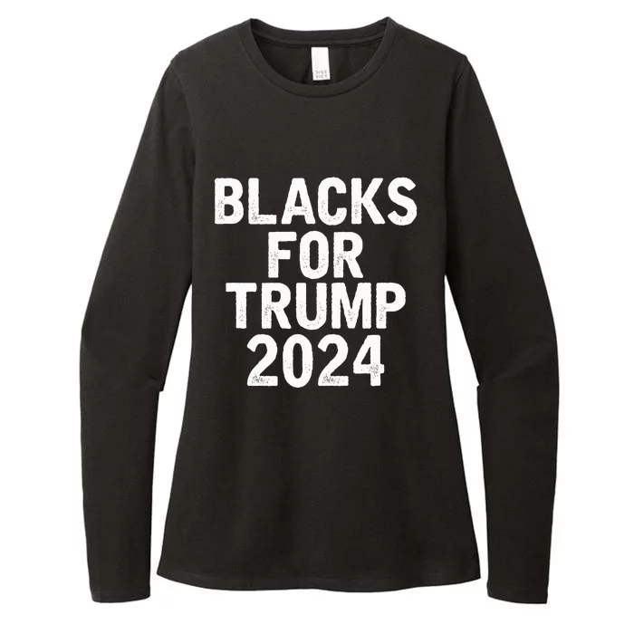 Pro Blacks For Trump 2024 Womens CVC Long Sleeve Shirt