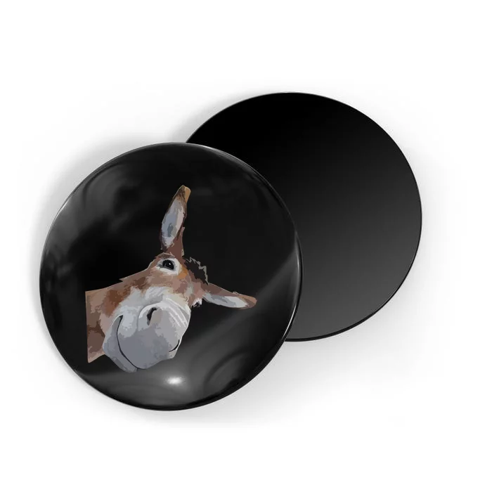 Peach Bruh Funny Donkey Art Donkey Head Smile Eagerlys Magnet