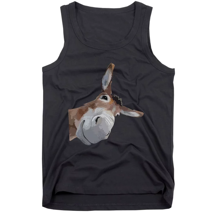 Peach Bruh Funny Donkey Art Donkey Head Smile Eagerlys Tank Top