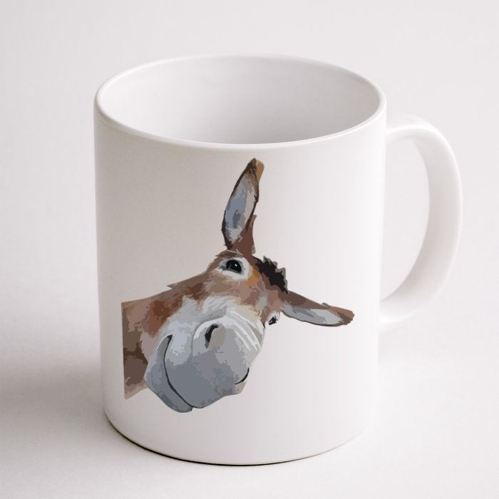 Peach Bruh Funny Donkey Art Donkey Head Smile Eagerlys Front & Back Coffee Mug