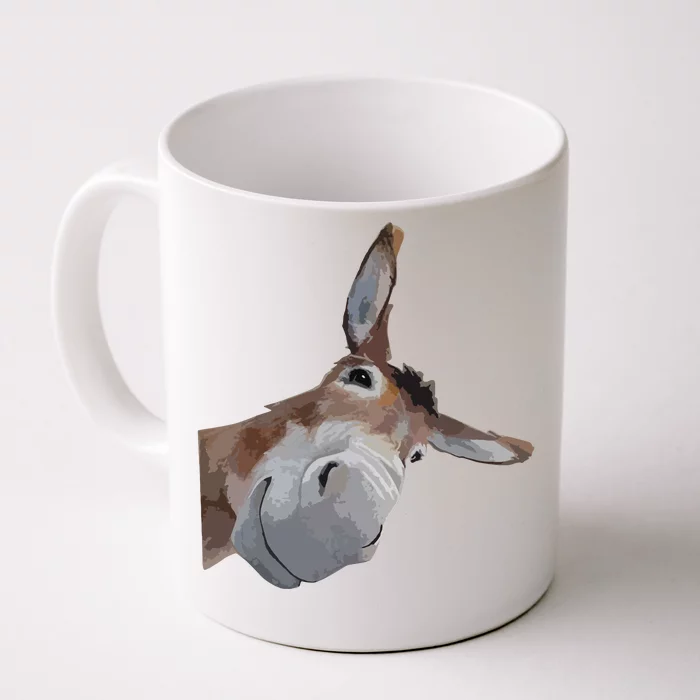 Peach Bruh Funny Donkey Art Donkey Head Smile Eagerlys Front & Back Coffee Mug