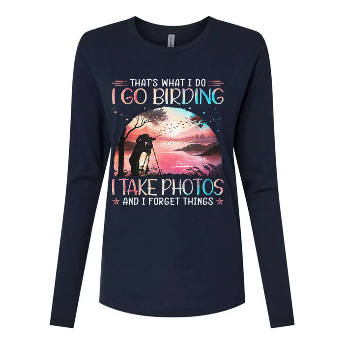 Photographing Birdwatching Forget Things Womens Cotton Relaxed Long Sleeve T-Shirt