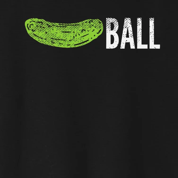 Pickle Ball Funny Pickleball Sport Pun Player Women's Crop Top Tee