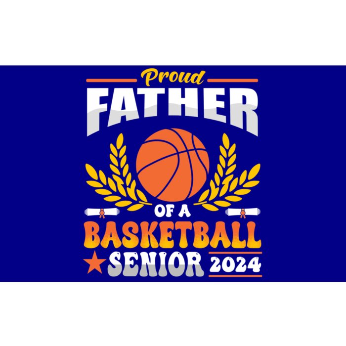 Proud Basketball Father Of A 2024 Senior Gift Bumper Sticker