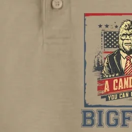 Patriotic Bigfoot For President American Election 2024 Dry Zone Grid Performance Polo