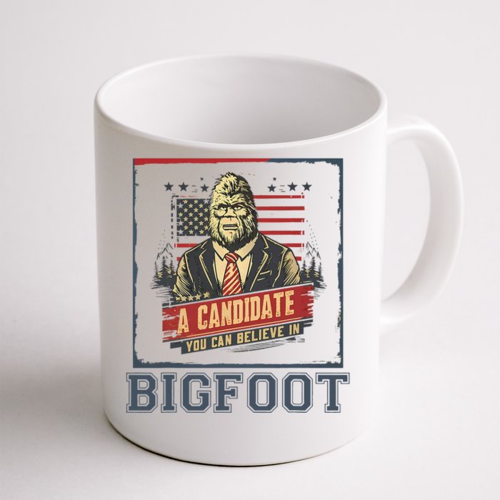 Patriotic Bigfoot For President American Election 2024 Front & Back Coffee Mug