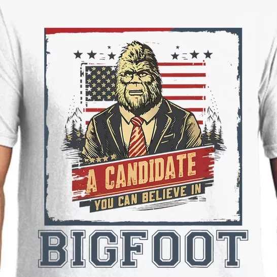 Patriotic Bigfoot For President American Election 2024 Pajama Set