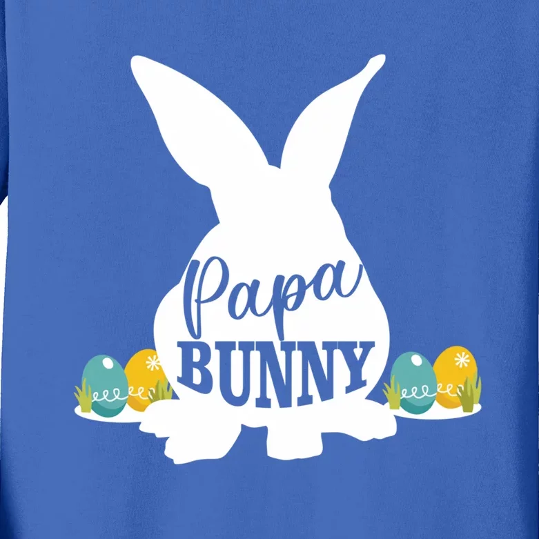 Papa Bunny Funny Matching Easter Gift Gift Kids Long Sleeve Shirt