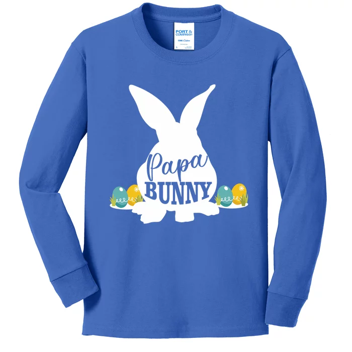 Papa Bunny Funny Matching Easter Gift Gift Kids Long Sleeve Shirt