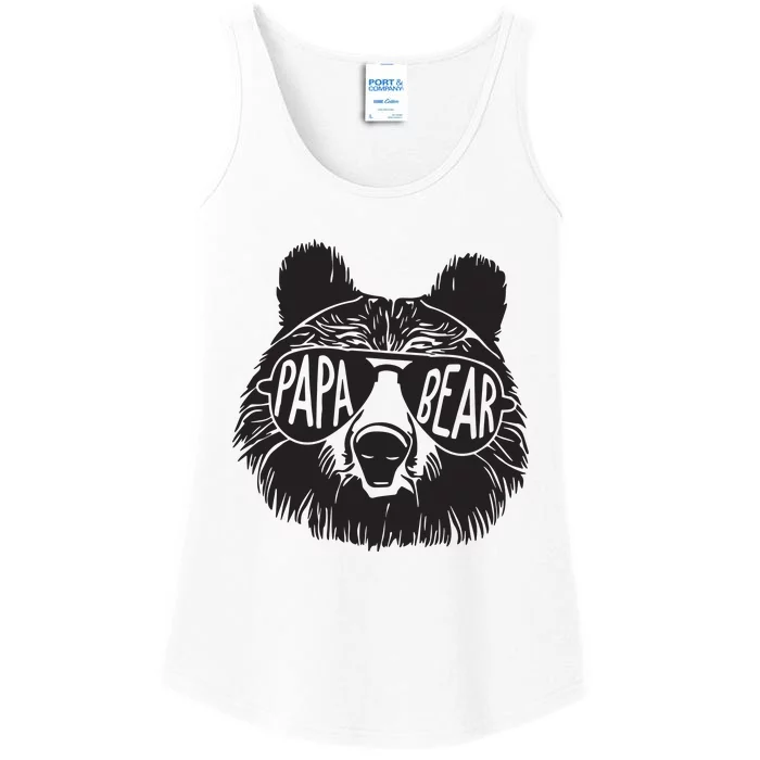 Papa Bear Fathers Day Gift Ladies Essential Tank