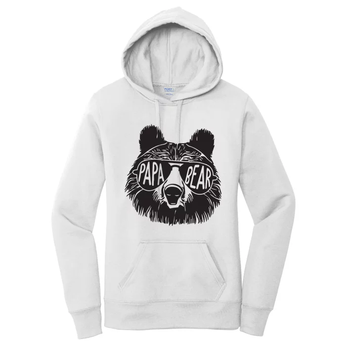 Papa Bear Fathers Day Gift Women's Pullover Hoodie