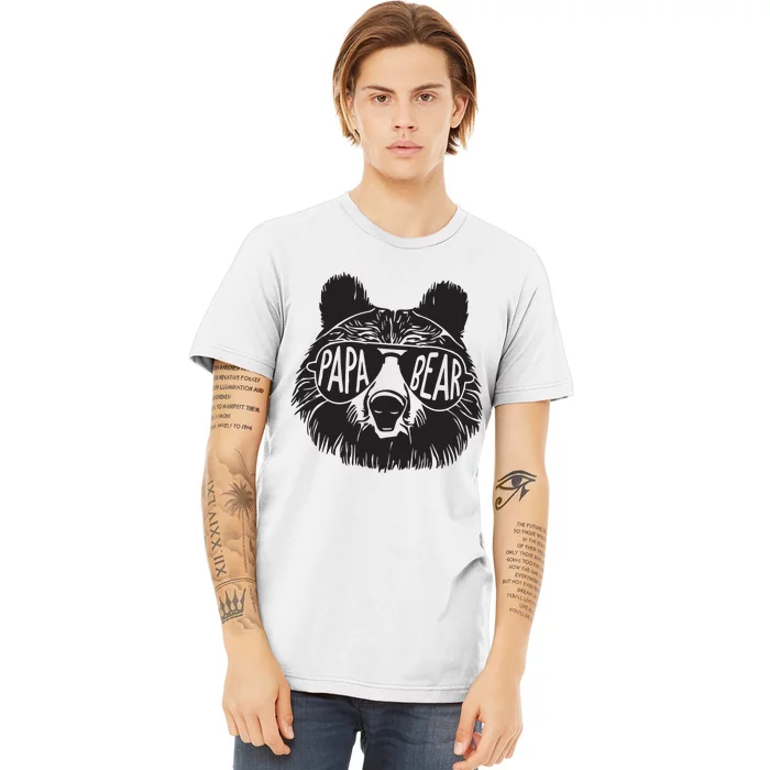 Papa Bear Fathers Day Gift Premium T-Shirt